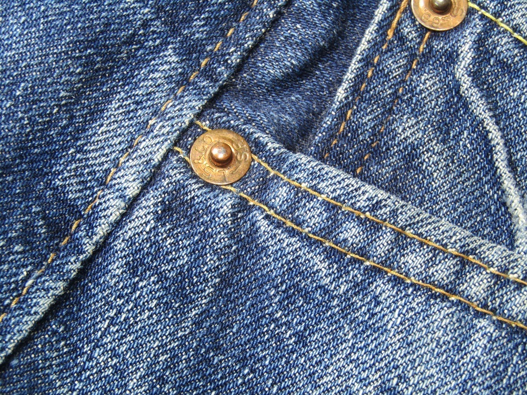 デニム　リベット修理　再利用