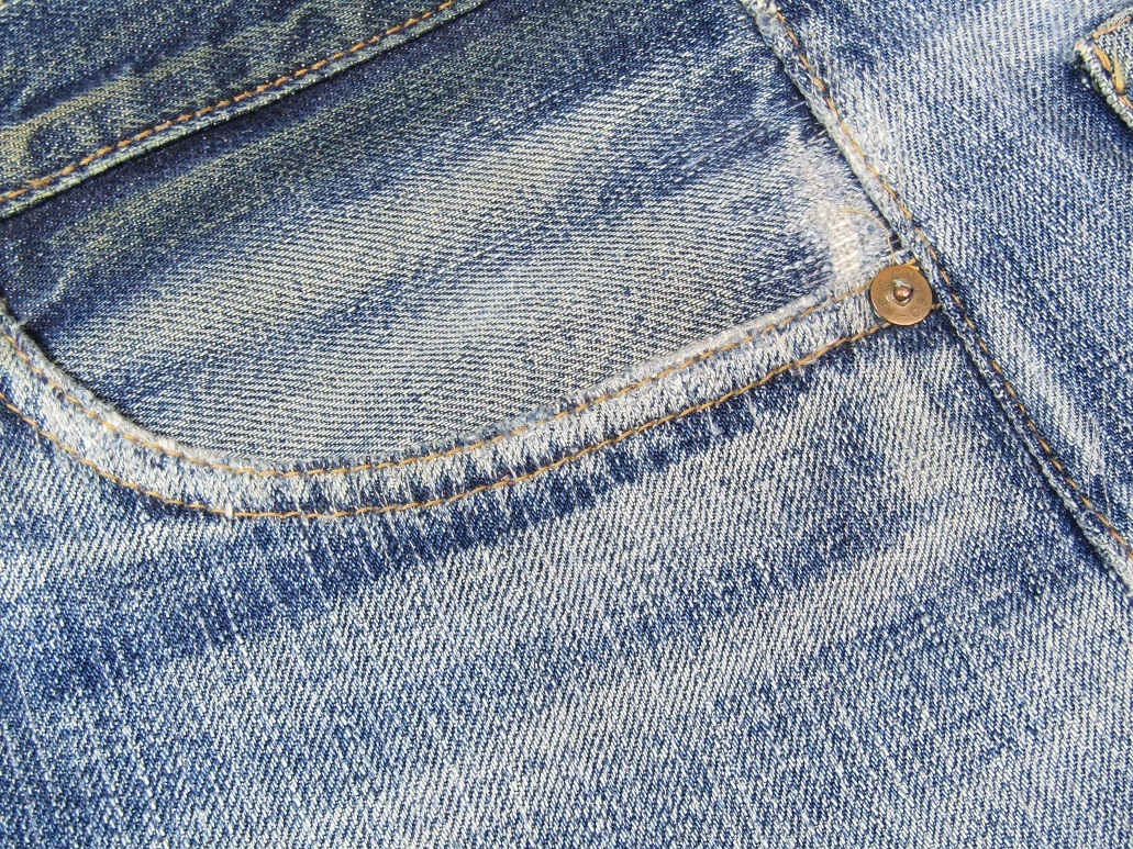 デニム　前ポケット　リペア　スレキ交換