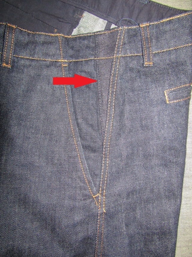 ジーンズ　ウエストサイズアップ