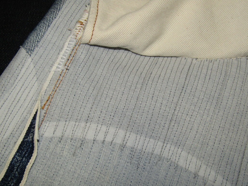 デニム　前ポケット　リペア　スレキ交換
