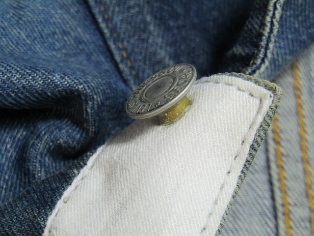 Gジャン　ビンテージボタン　再利用取付