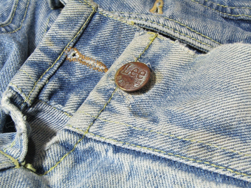 デニム　ボタン　再利用取付