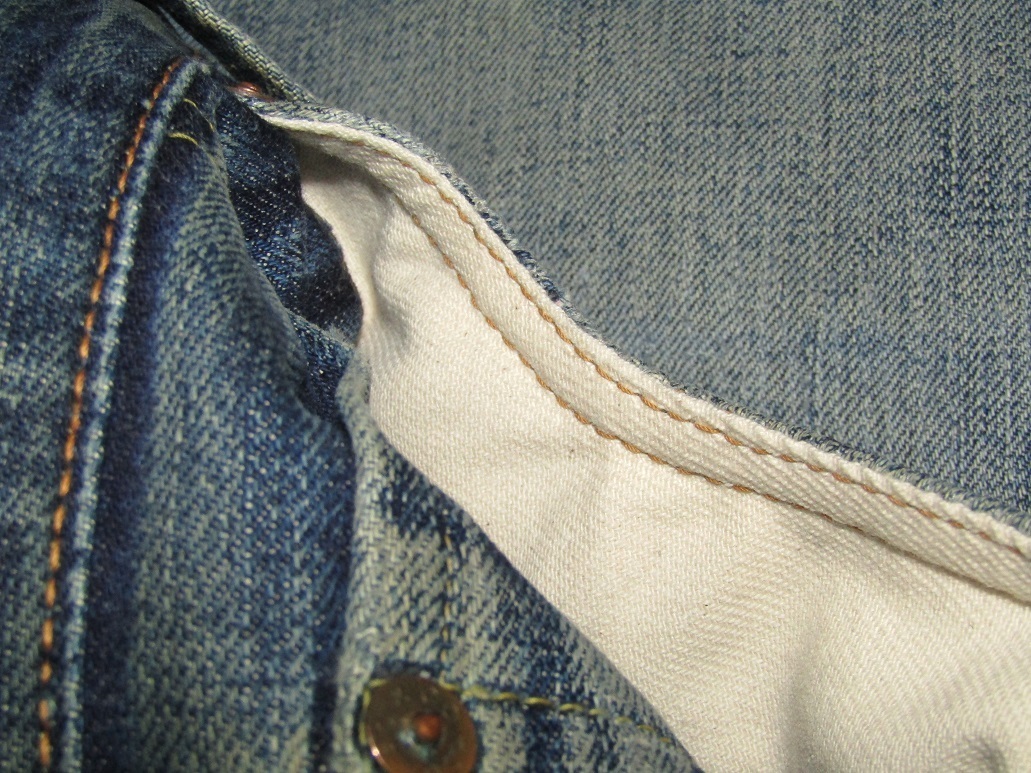 デニム　前ポケット　リペア　スレキ交換