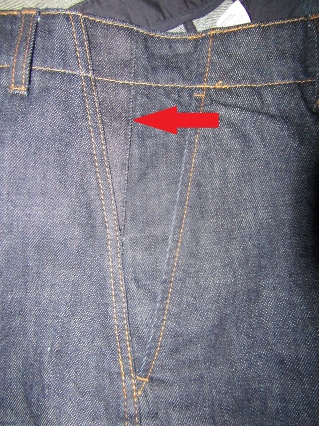 ジーンズ　ウエストサイズアップ