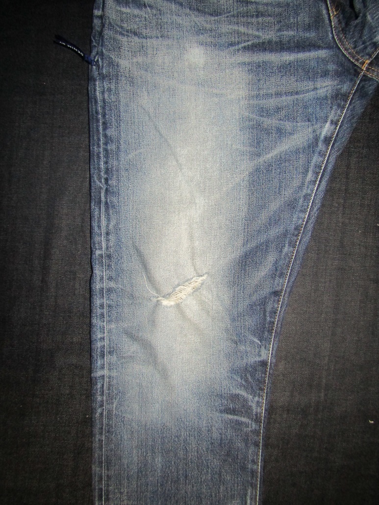 デニムリペア　膝下～腿全体