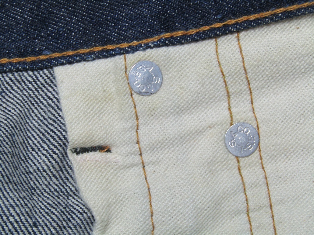 デニム　リベット　修理　再利用