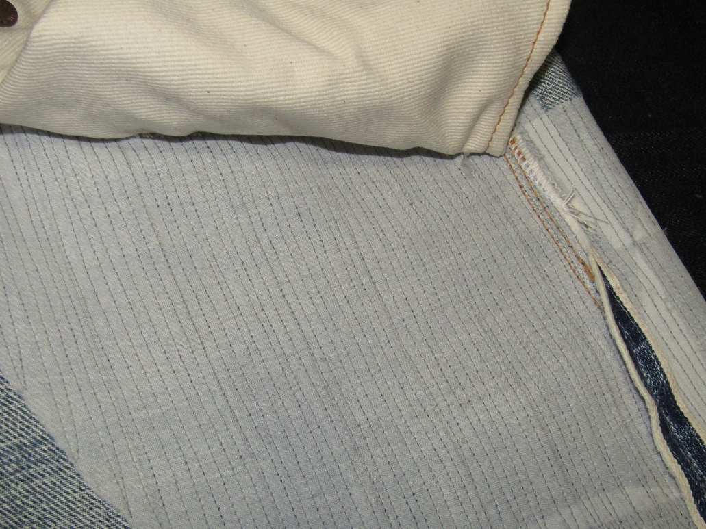 デニム　前ポケット　リペア　スレキ交換