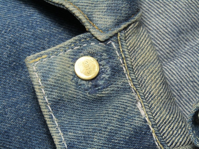 Gジャン　ビンテージボタン　再利用取付