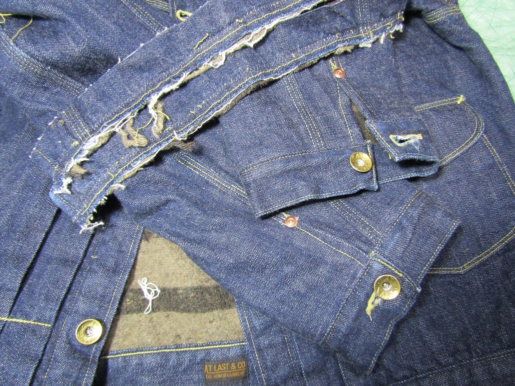 Ｇジャン　袖丈詰め　ブランケット付き