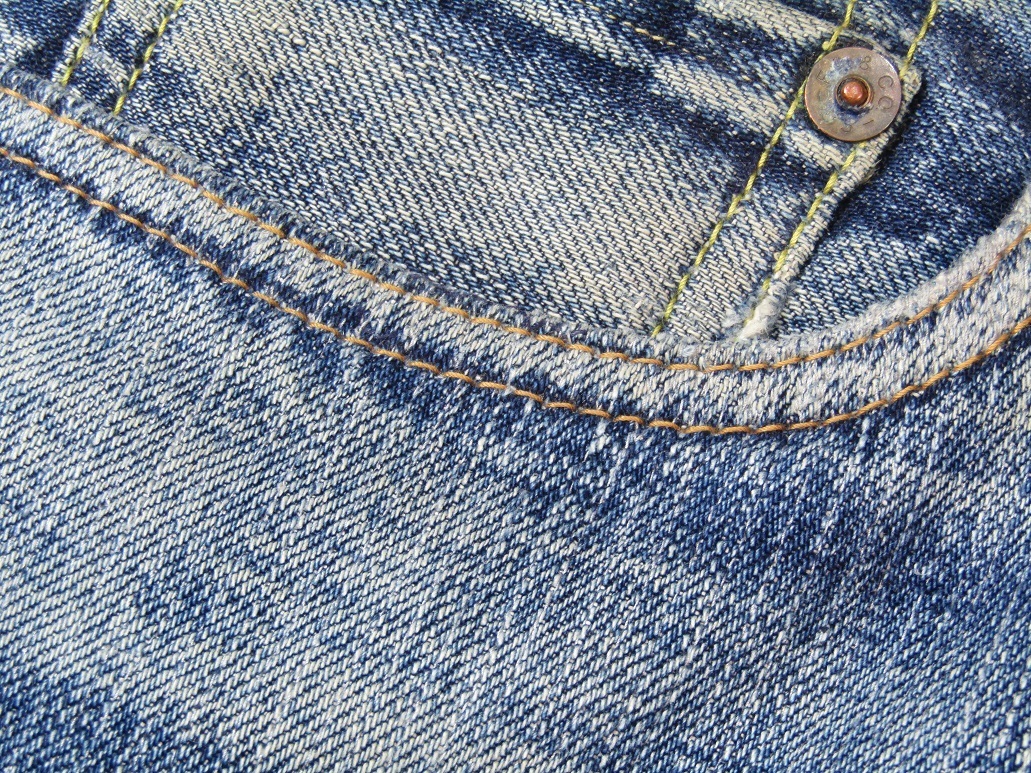 デニム　前ポケット　リペア　スレキ交換