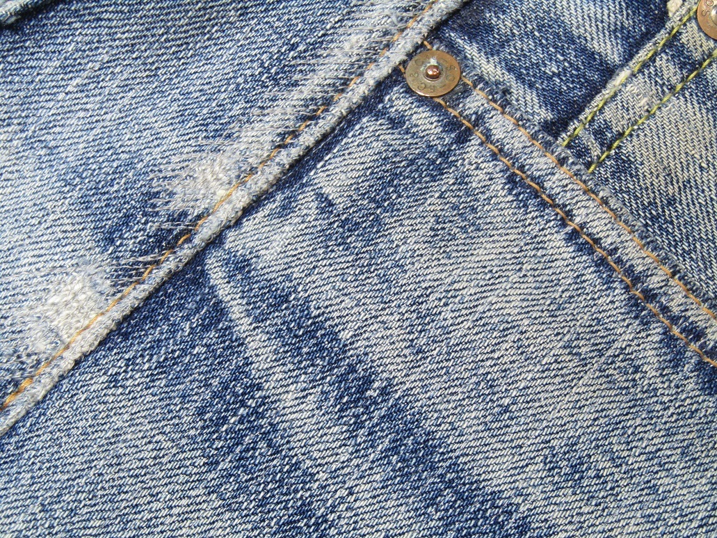 デニム　前ポケット　リペア　スレキ交換