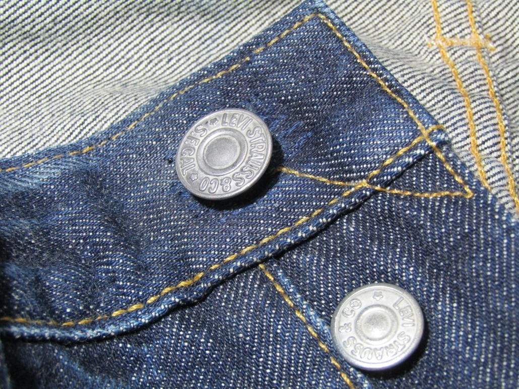 デニム　ボタン　再利用取付