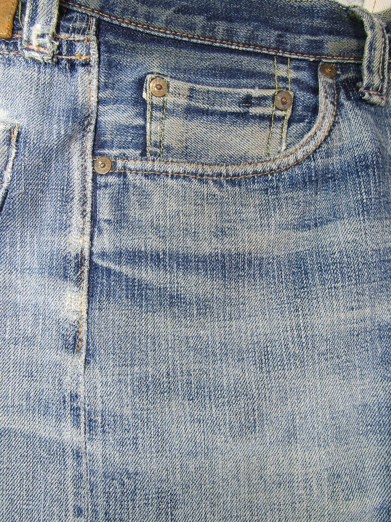 デニム　前ポケット　リペア　スレキ交換